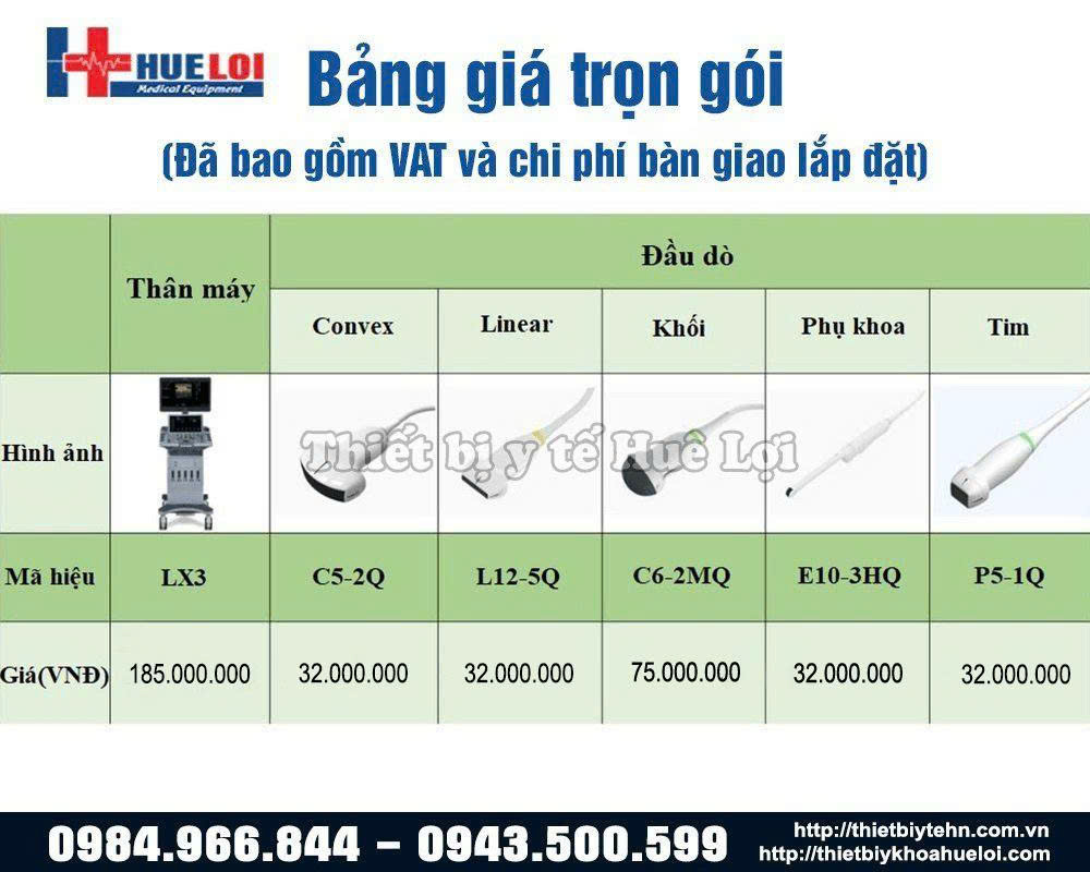 giá máy lx3 và đầu dò